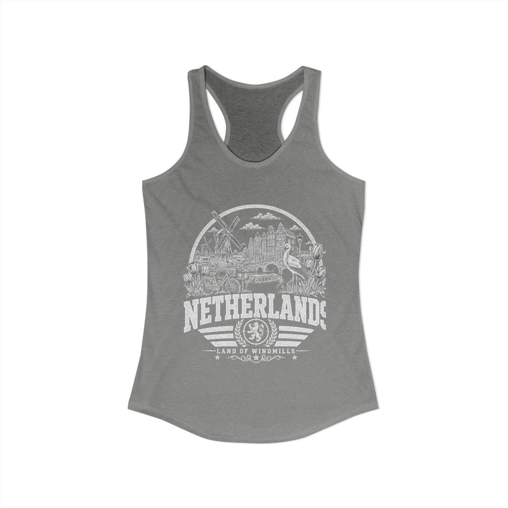 Netherlands Women's Tank Top — Heather Grey (front)
