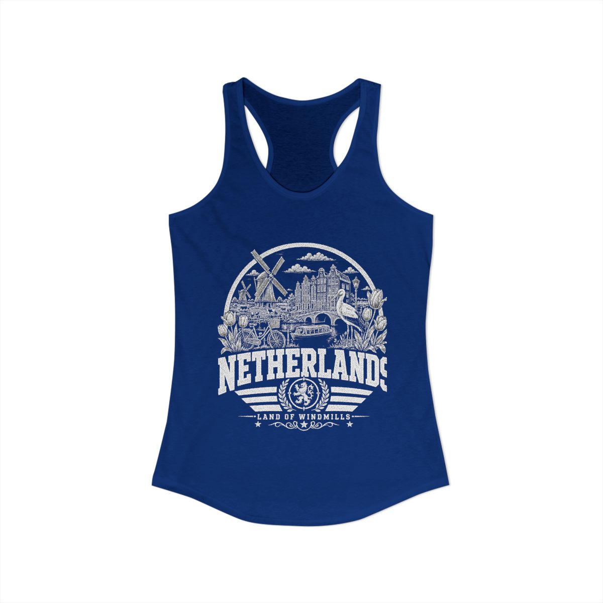 Netherlands Women's Tank Top — Solid Royal (front)