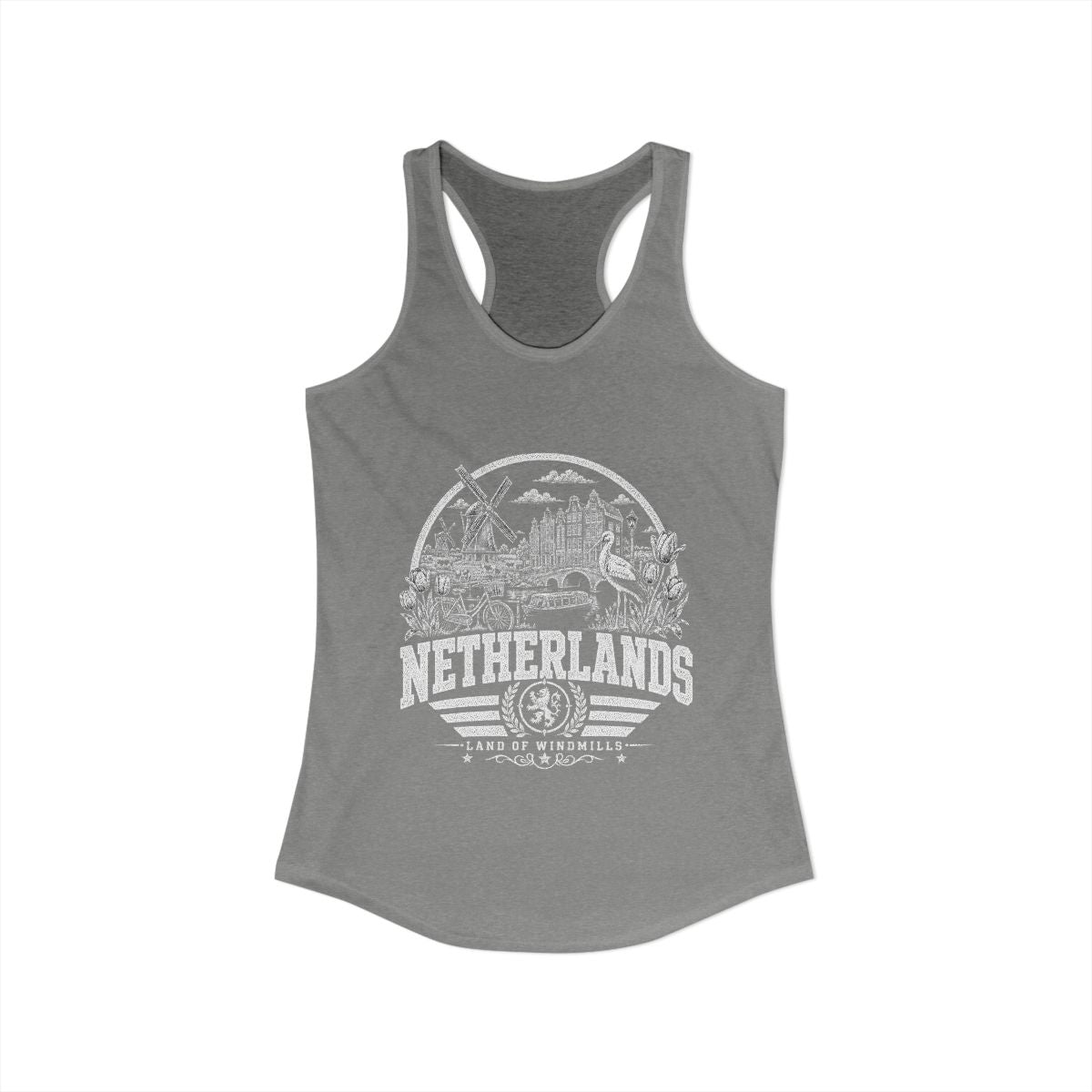 Netherlands Women's Tank Top — Heather Grey (front)