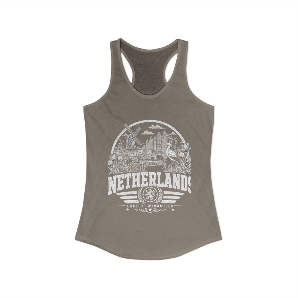 Netherlands Women's Tank Top — Solid Warm Gray (front)