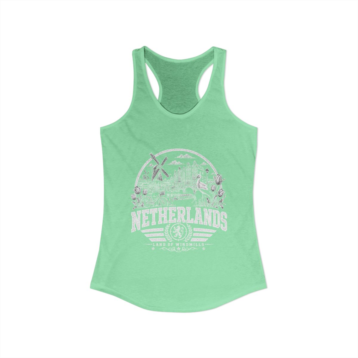 Netherlands Women's Tank Top — Solid Mint (front)