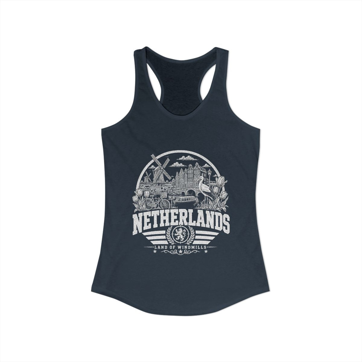 Netherlands Women's Tank Top — Solid Indigo (front)