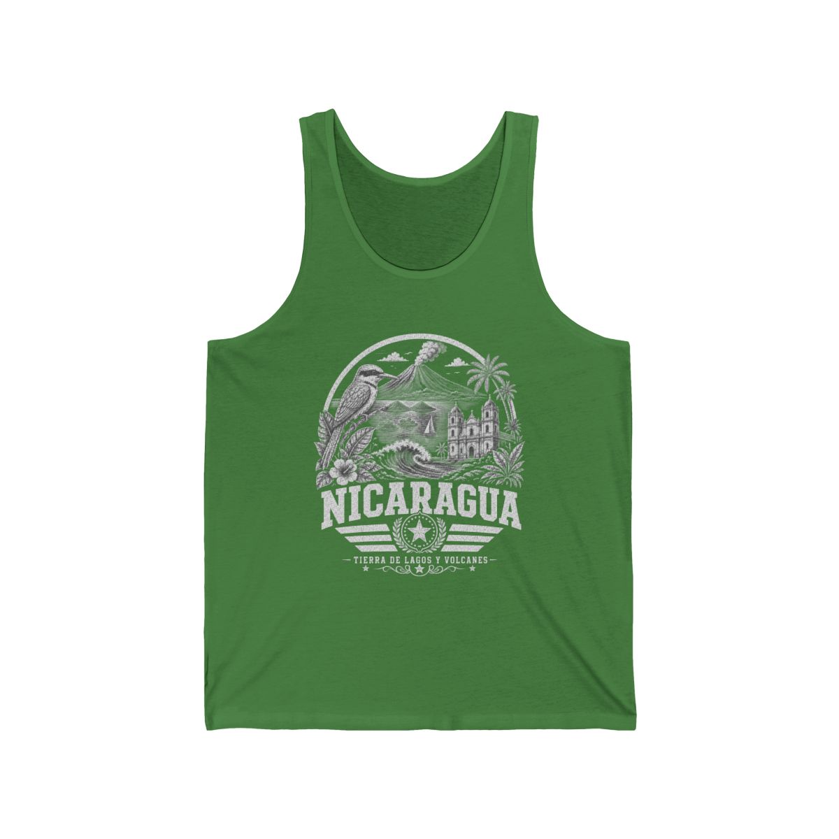 Nicaragua vintage landmarks men's tee — iconic landmark design | Nameshi Destinations (view 3)