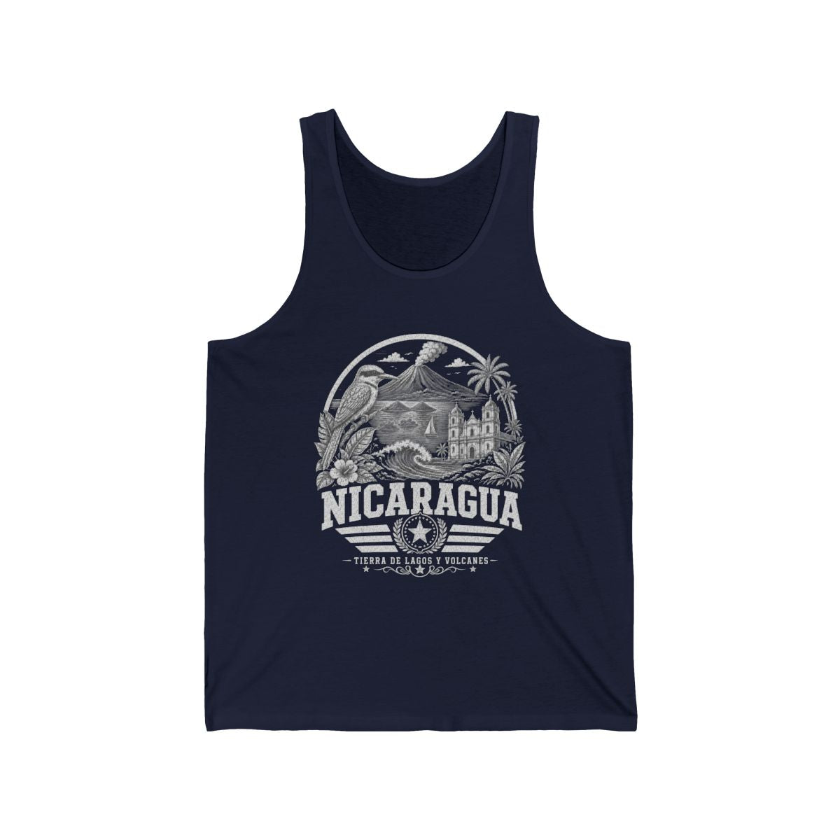 Nicaragua vintage landmarks men's tee — iconic landmark design | Nameshi Destinations (view 7)