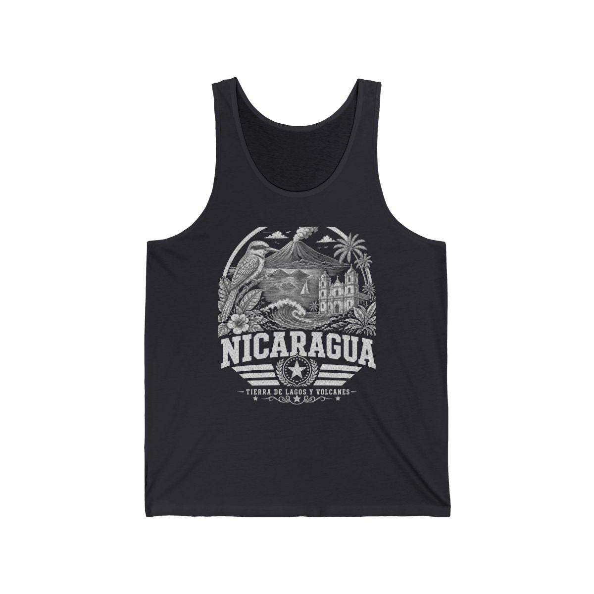 Nicaragua Men's Tank Top — Dark Grey