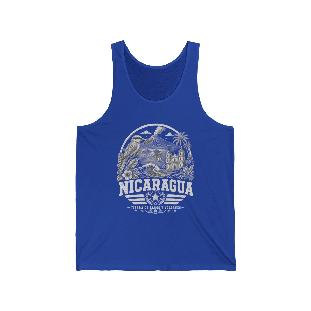 Nicaragua vintage landmarks men's tee — iconic landmark design | Nameshi Destinations (view 6)