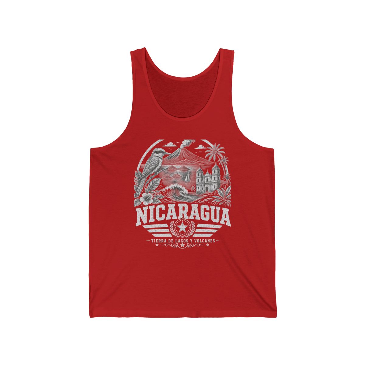 Nicaragua Men's Tank Top — Red