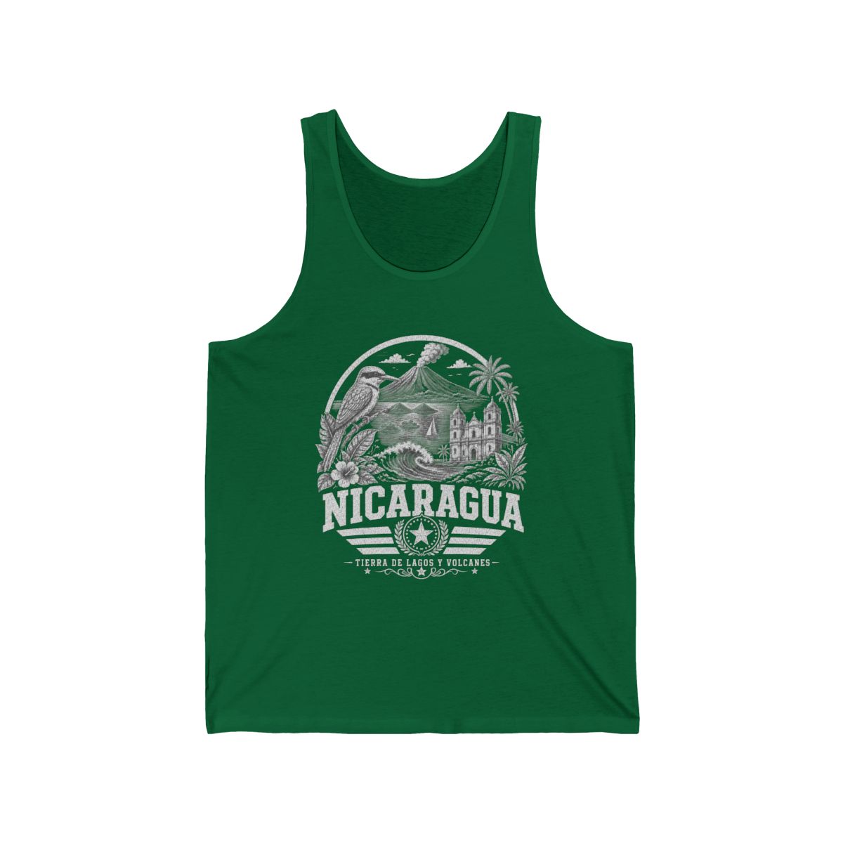 Nicaragua vintage landmarks men's tee — iconic landmark design | Nameshi Destinations (view 4)