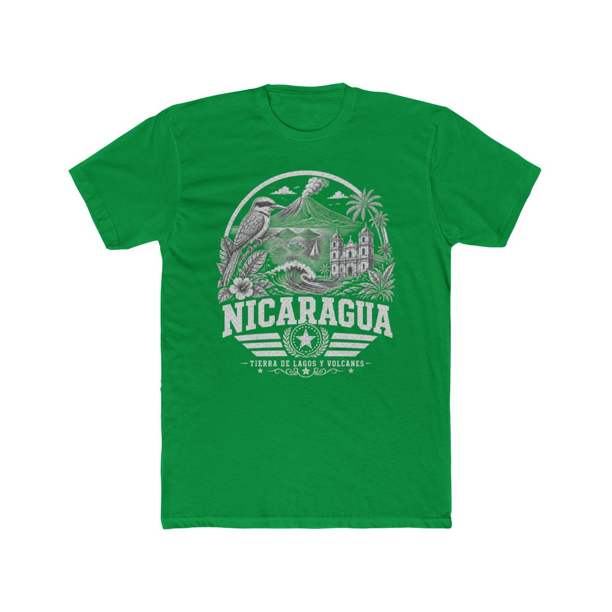 Nicaragua vintage landmarks men's tee — iconic landmark design | Nameshi Destinations (view 6)