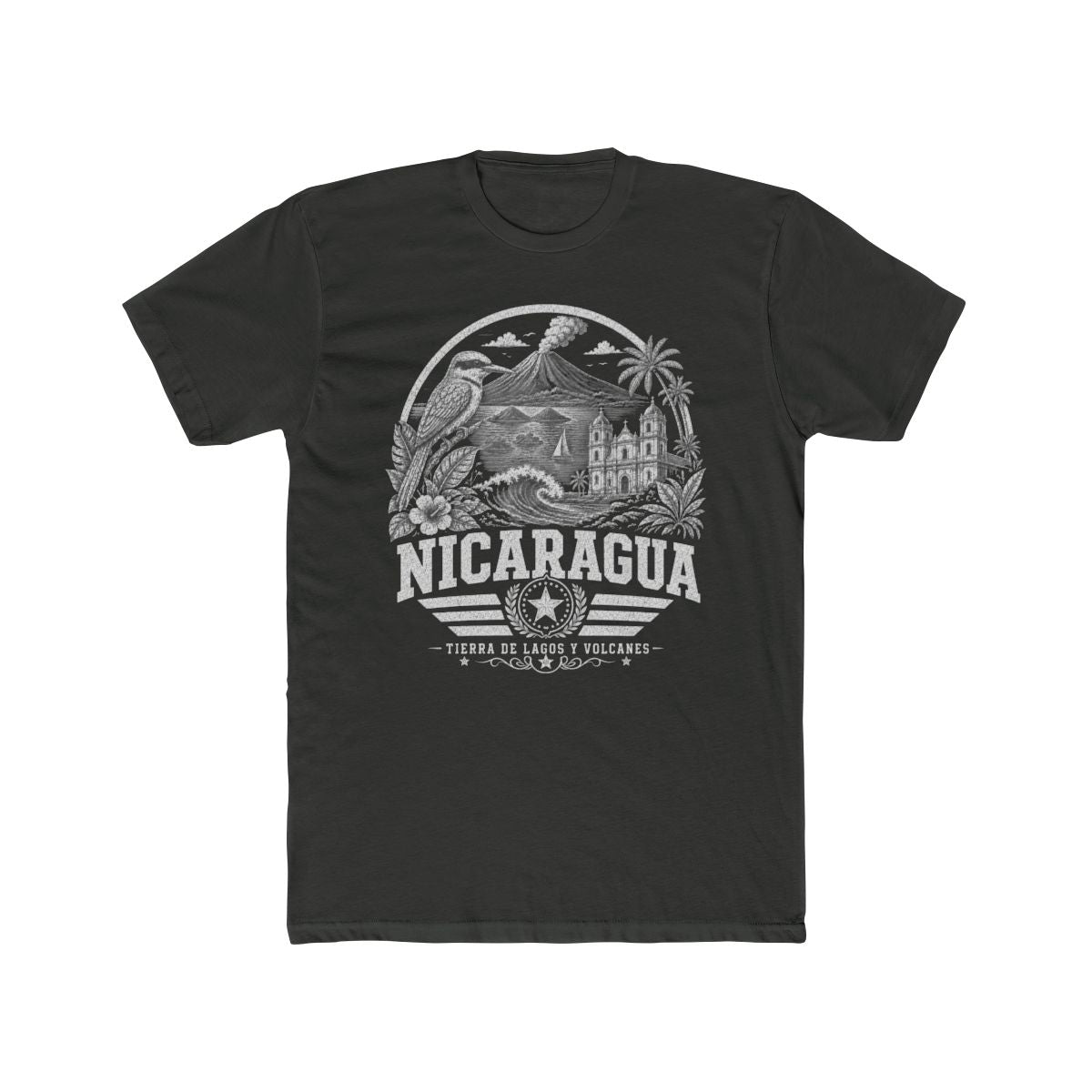 Nicaragua vintage landmarks men's tee — iconic landmark design | Nameshi Destinations (view 5)
