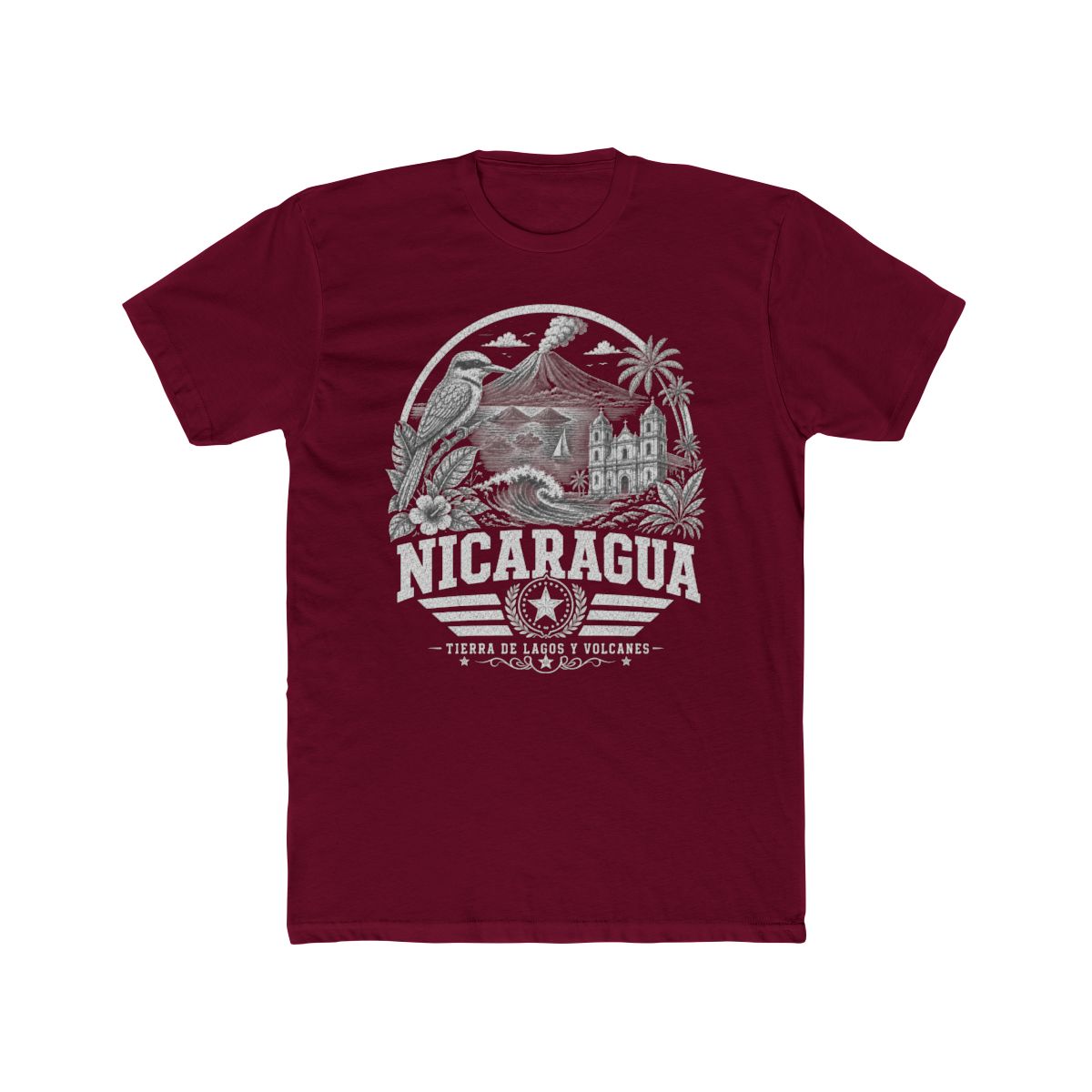 Nicaragua vintage landmarks men's tee — iconic landmark design | Nameshi Destinations (view 14)