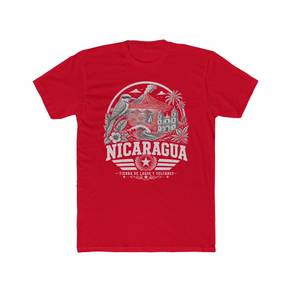Nicaragua vintage landmarks men's tee — iconic landmark design | Nameshi Destinations (view 15)