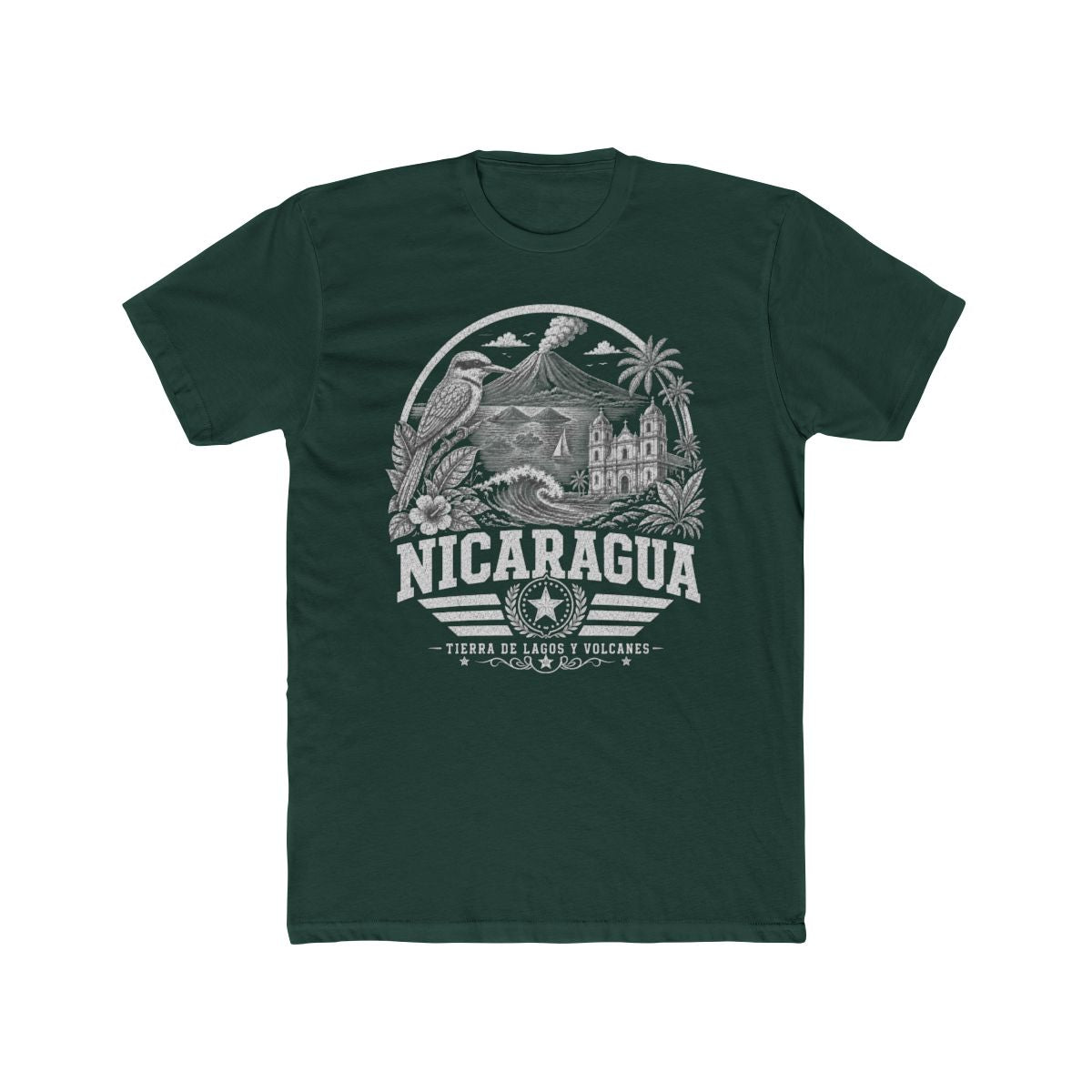 Nicaragua vintage landmarks men's tee — iconic landmark design | Nameshi Destinations (view 7)