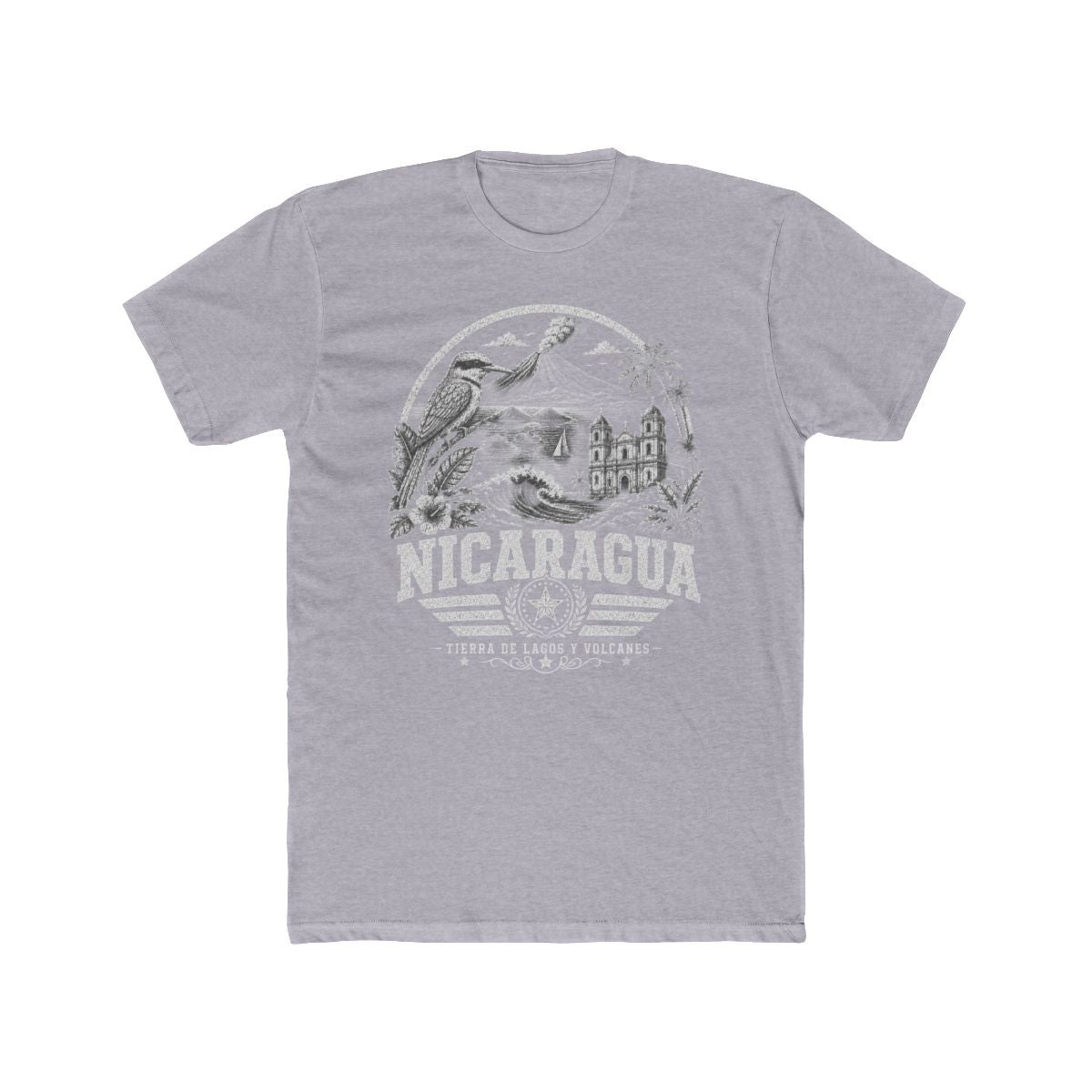 Nicaragua vintage landmarks men's tee — iconic landmark design | Nameshi Destinations (view 3)
