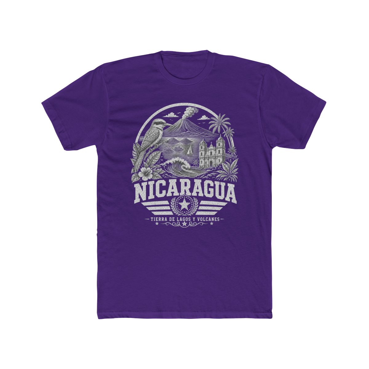 Nicaragua vintage landmarks men's tee — iconic landmark design | Nameshi Destinations (view 13)