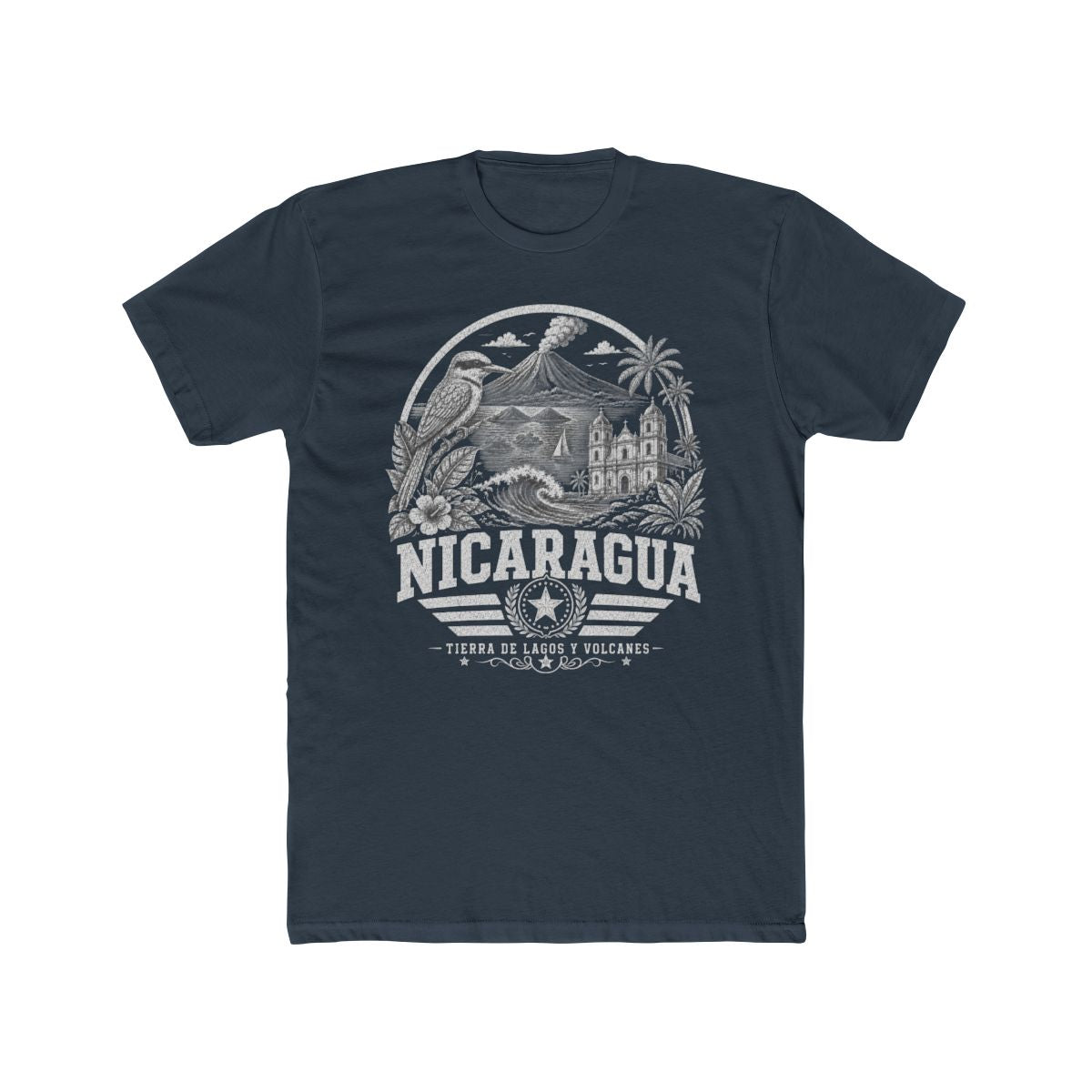 Nicaragua vintage landmarks men's tee — iconic landmark design | Nameshi Destinations (view 8)