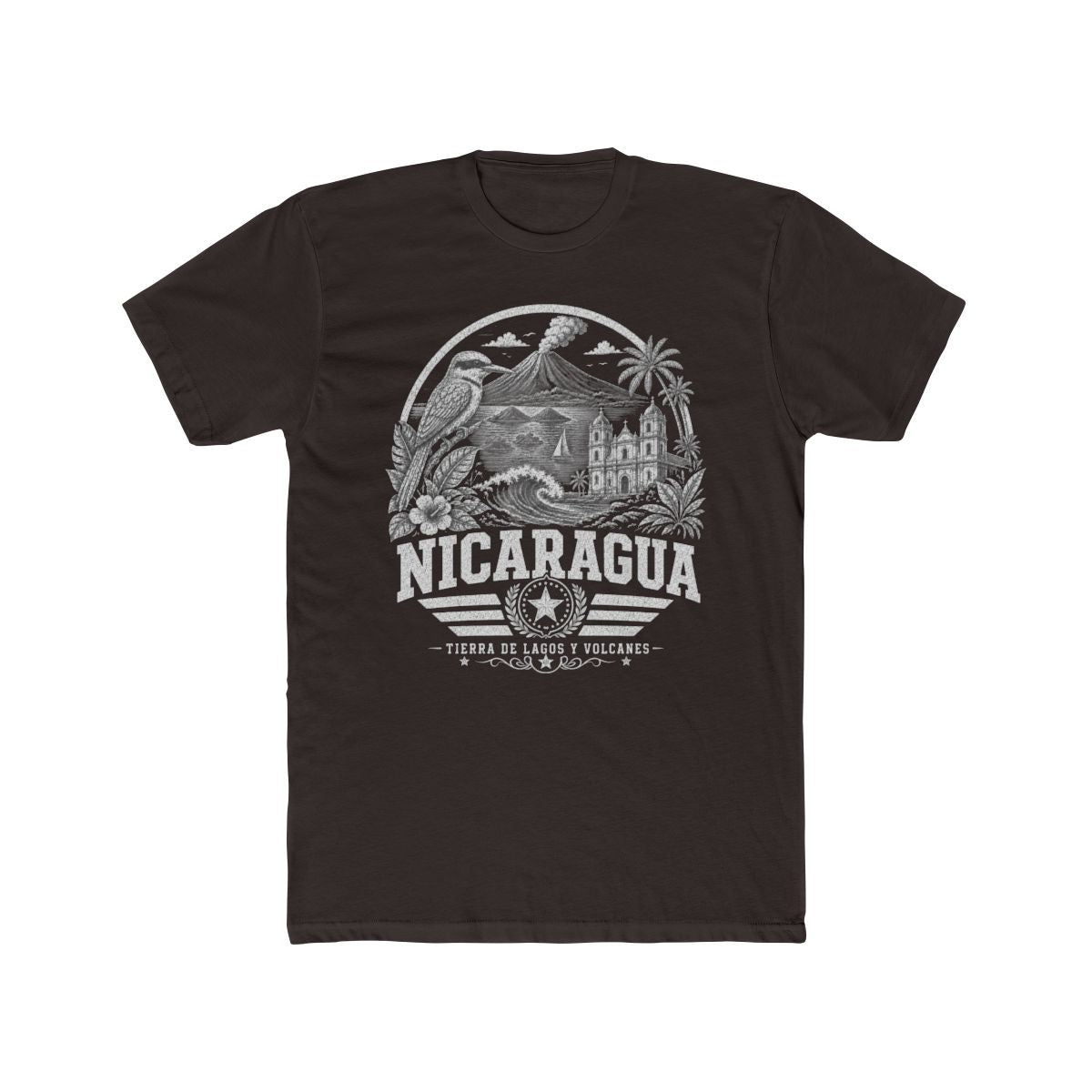 Nicaragua vintage landmarks men's tee — iconic landmark design | Nameshi Destinations (view 1)