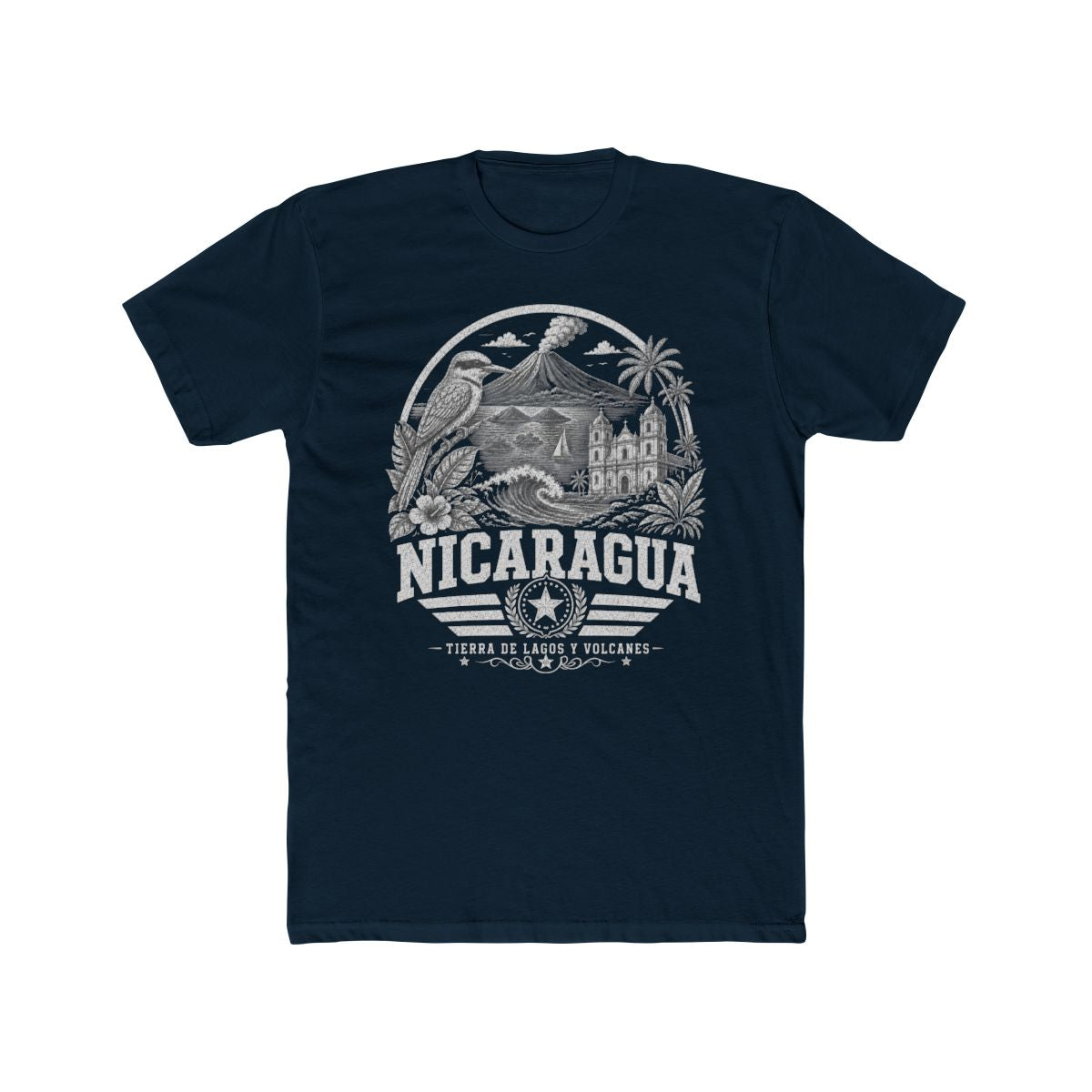 Nicaragua vintage landmarks men's tee — iconic landmark design | Nameshi Destinations (view 12)