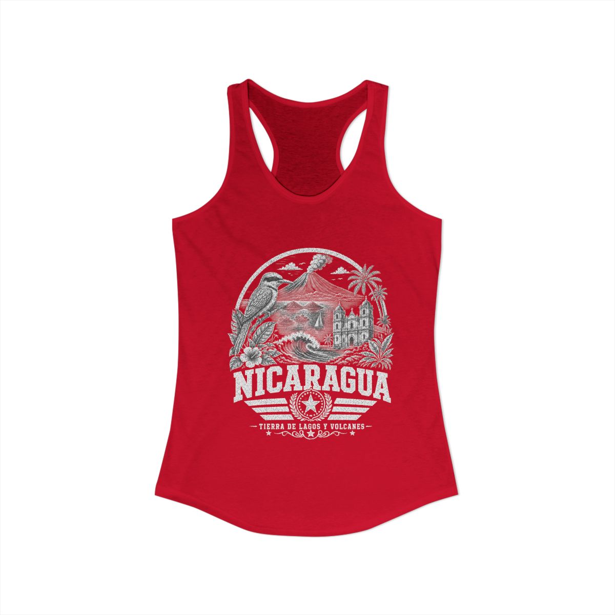 Nicaragua vintage landmarks tank top — iconic landmark design | Nameshi Destinations (view 16)