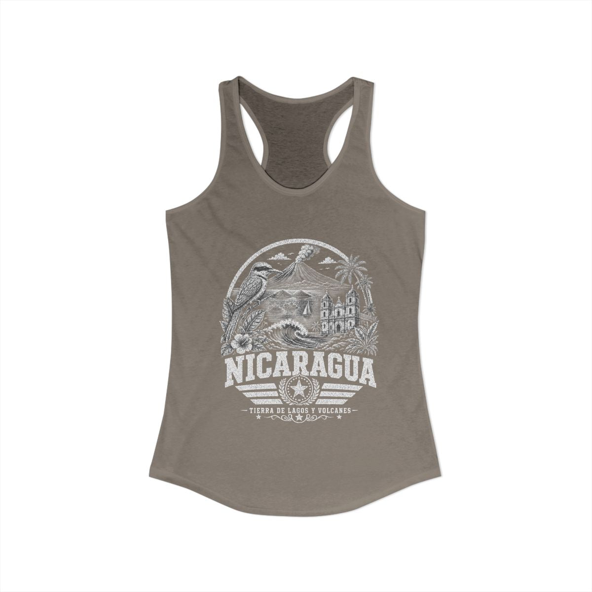 Nicaragua Women's Tank Top — Solid Warm Gray (front)
