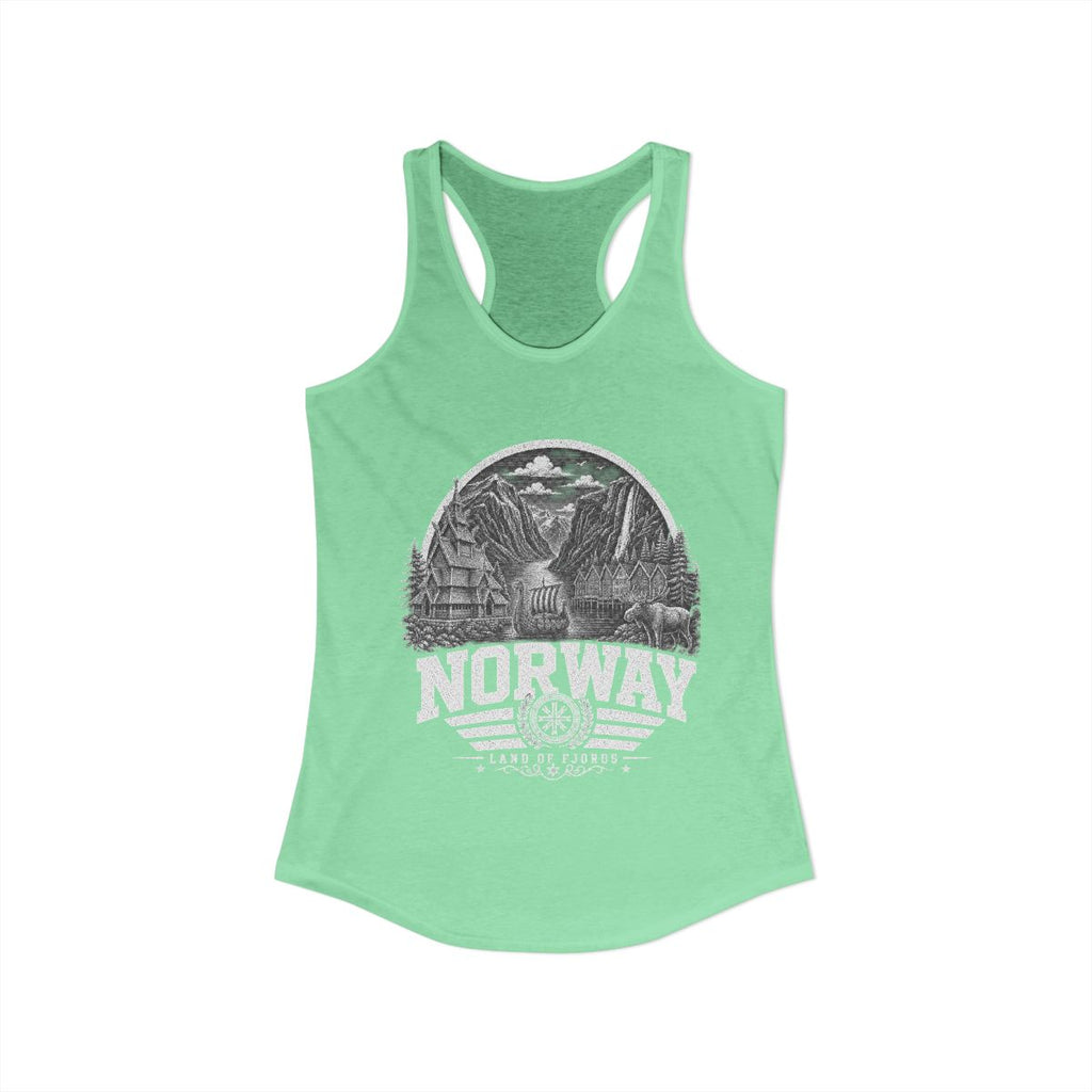 Norway vintage landmarks tank top — iconic landmark design | Nameshi Destinations (view 11)