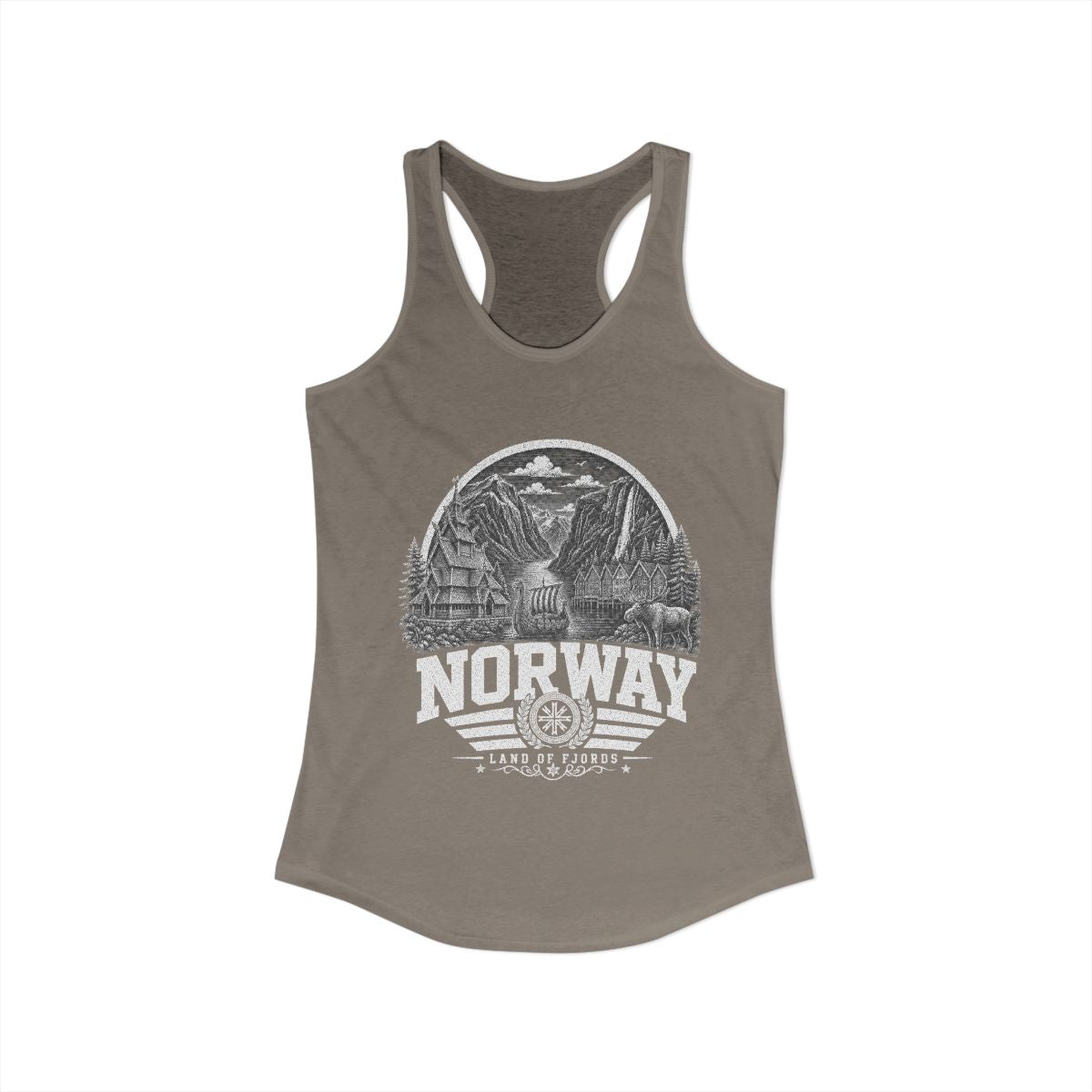 Norway Women's Tank Top — Solid Warm Gray