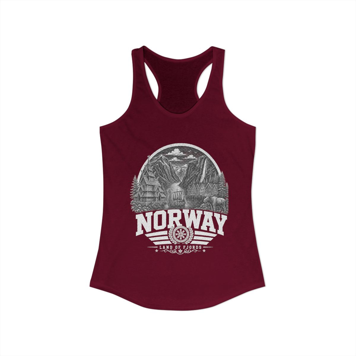 Norway Women's Tank Top — Solid Cardinal Red