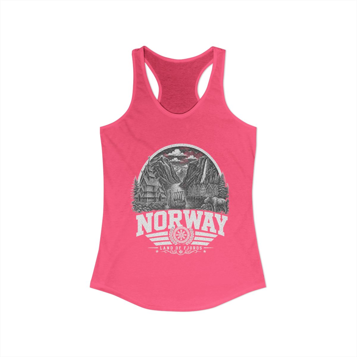 Norway Women's Tank Top — Solid Hot Pink