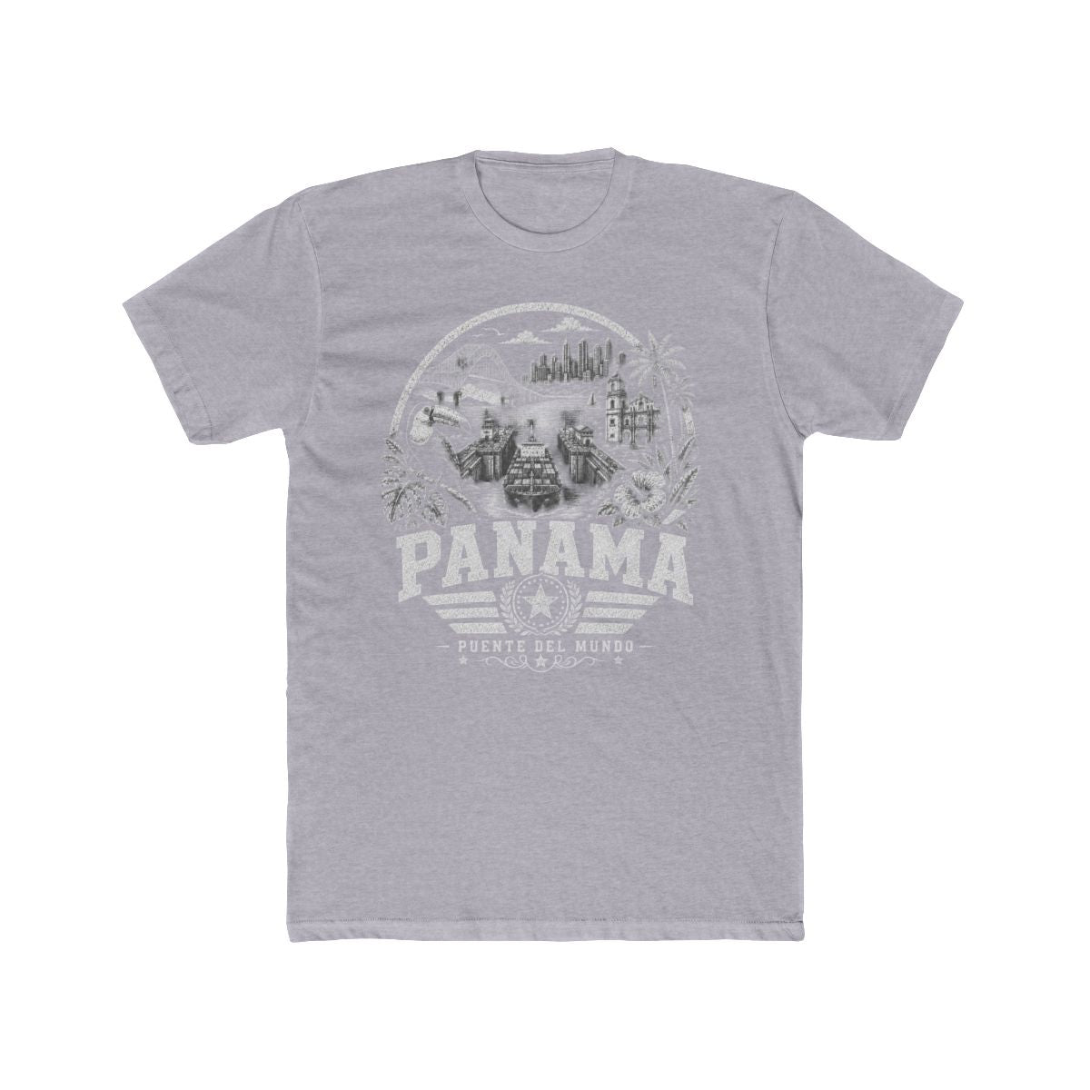 Panama vintage landmarks men's tee — iconic landmark design | Nameshi Destinations (view 3)