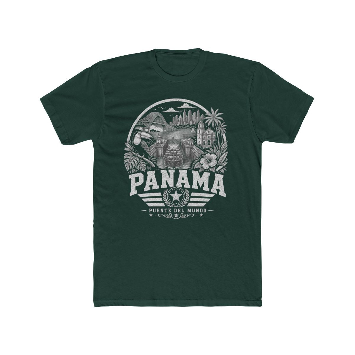 Panama vintage landmarks men's tee — iconic landmark design | Nameshi Destinations (view 7)