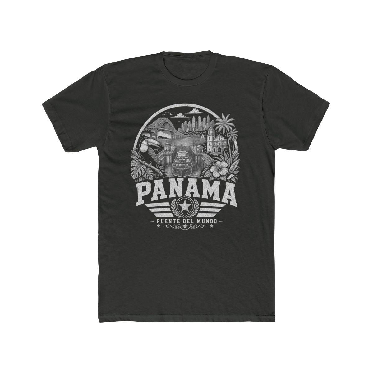 Panama vintage landmarks men's tee — iconic landmark design | Nameshi Destinations (view 5)
