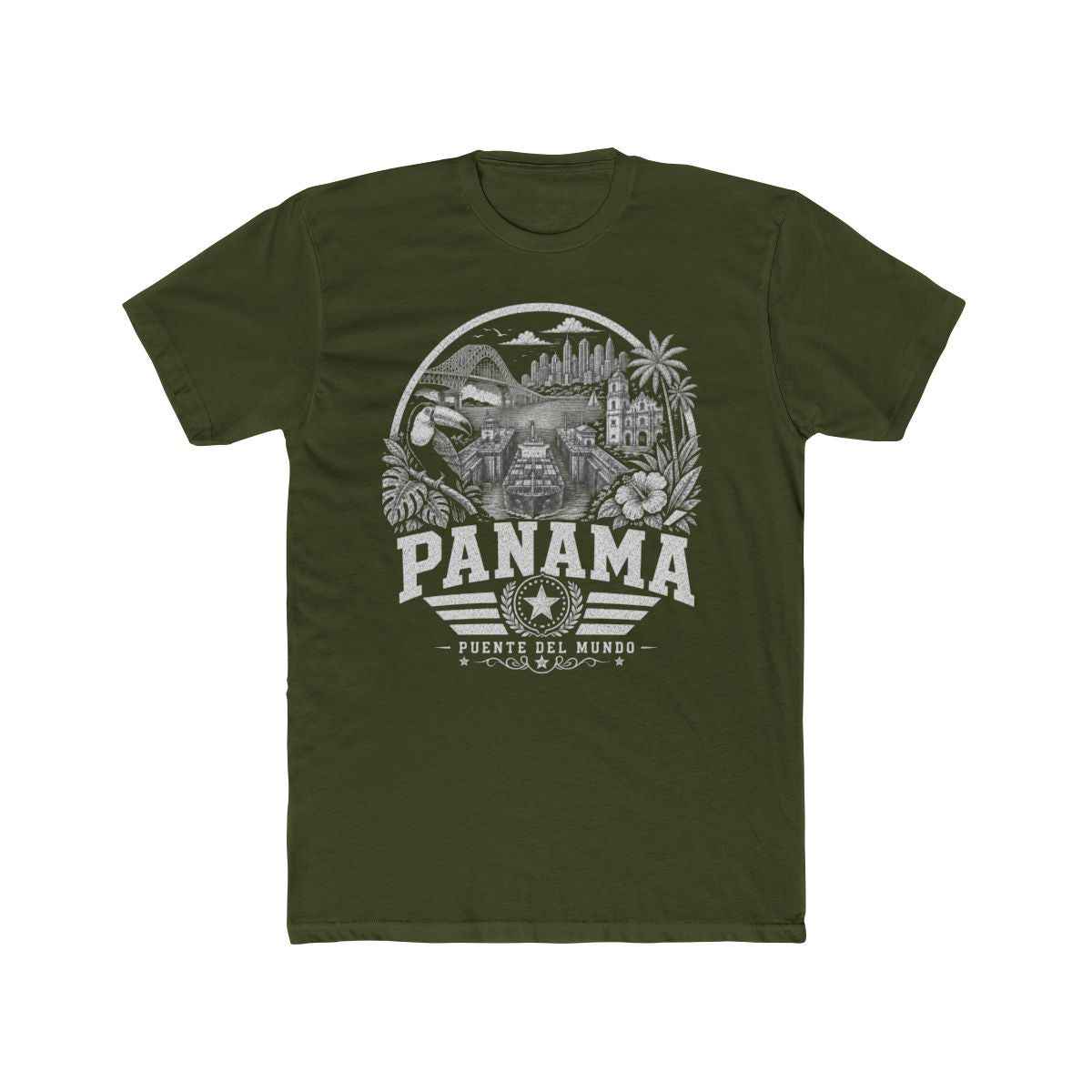Panama vintage landmarks men's tee — iconic landmark design | Nameshi Destinations (view 4)
