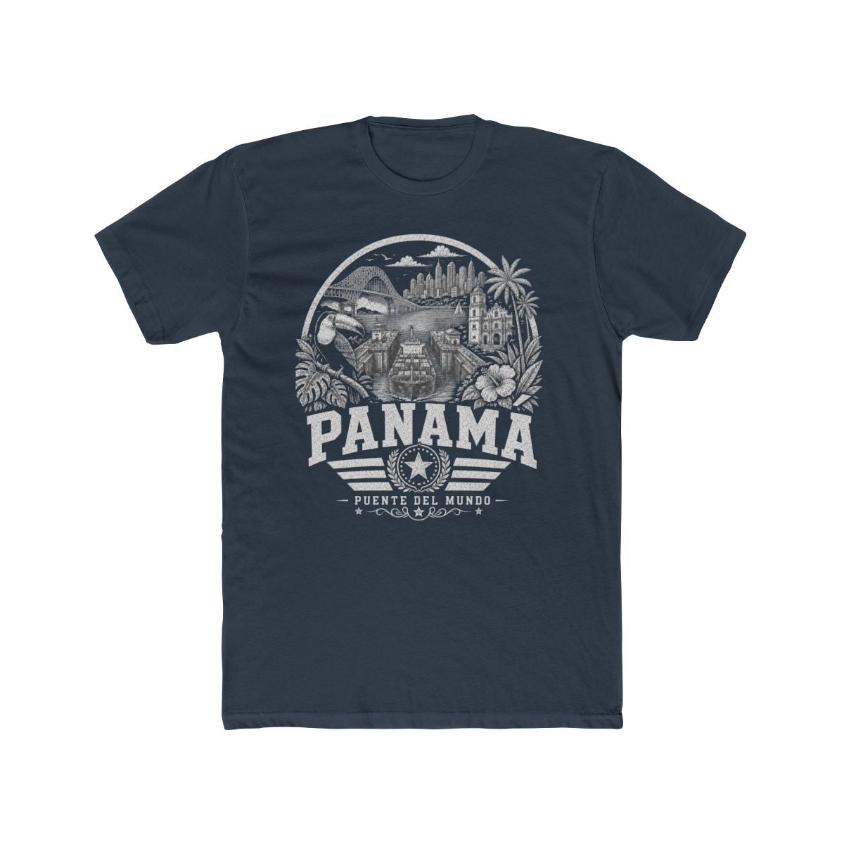 Panama vintage landmarks men's tee — iconic landmark design | Nameshi Destinations (view 8)
