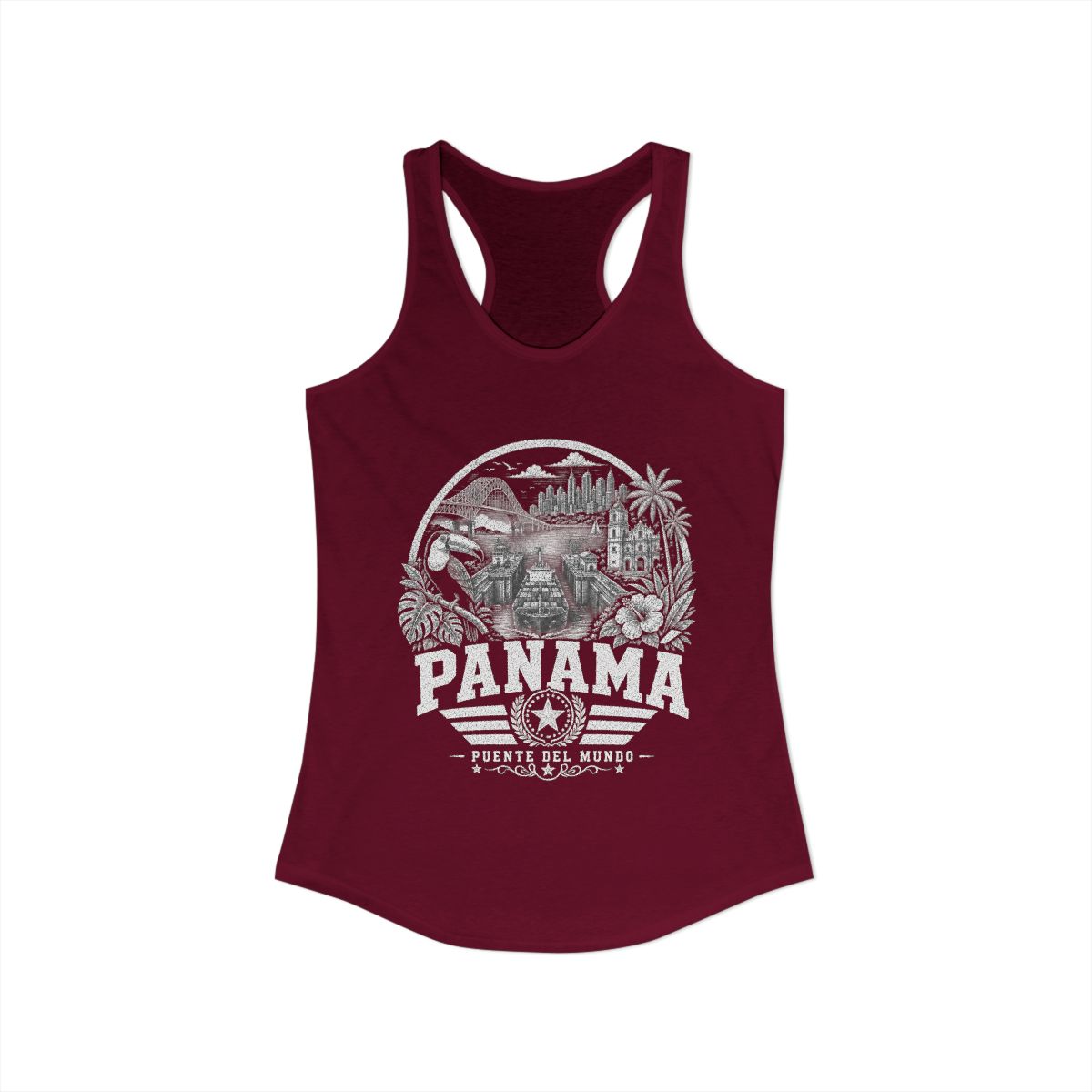 Panama vintage landmarks tank top — iconic landmark design | Nameshi Destinations (view 15)