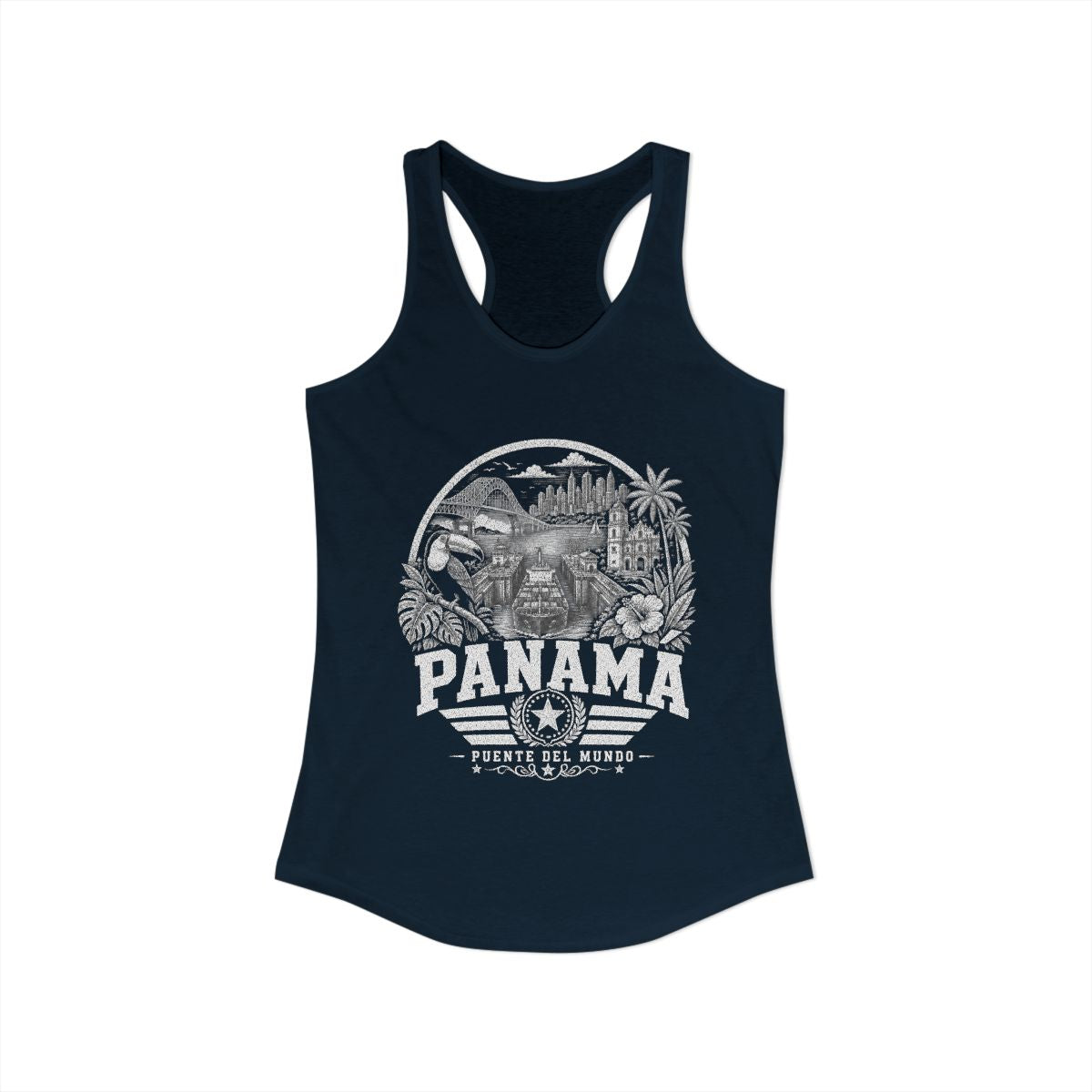 Panama Women's Tank Top — Solid Midnight Navy (front)