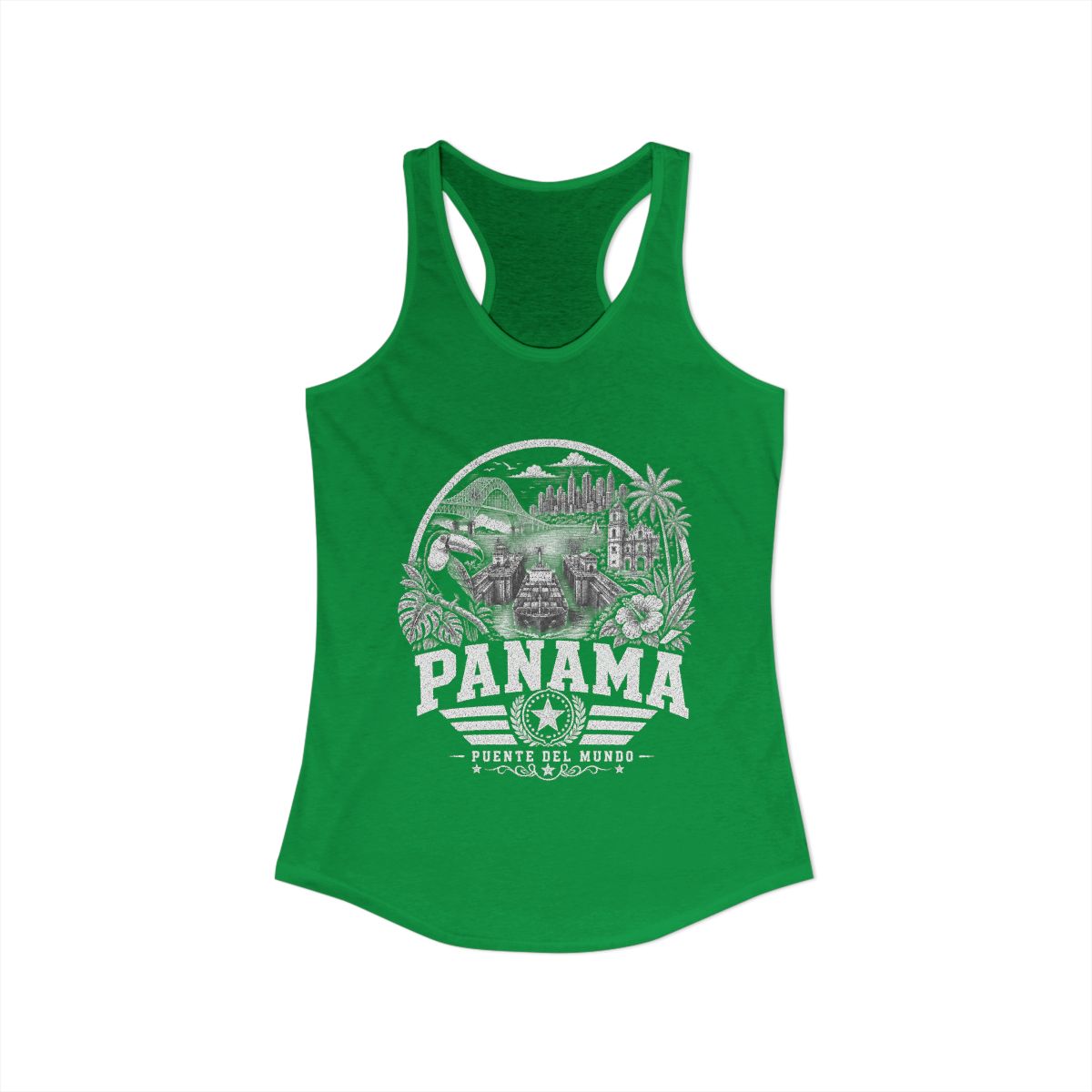 Panama vintage landmarks tank top — iconic landmark design | Nameshi Destinations (view 7)
