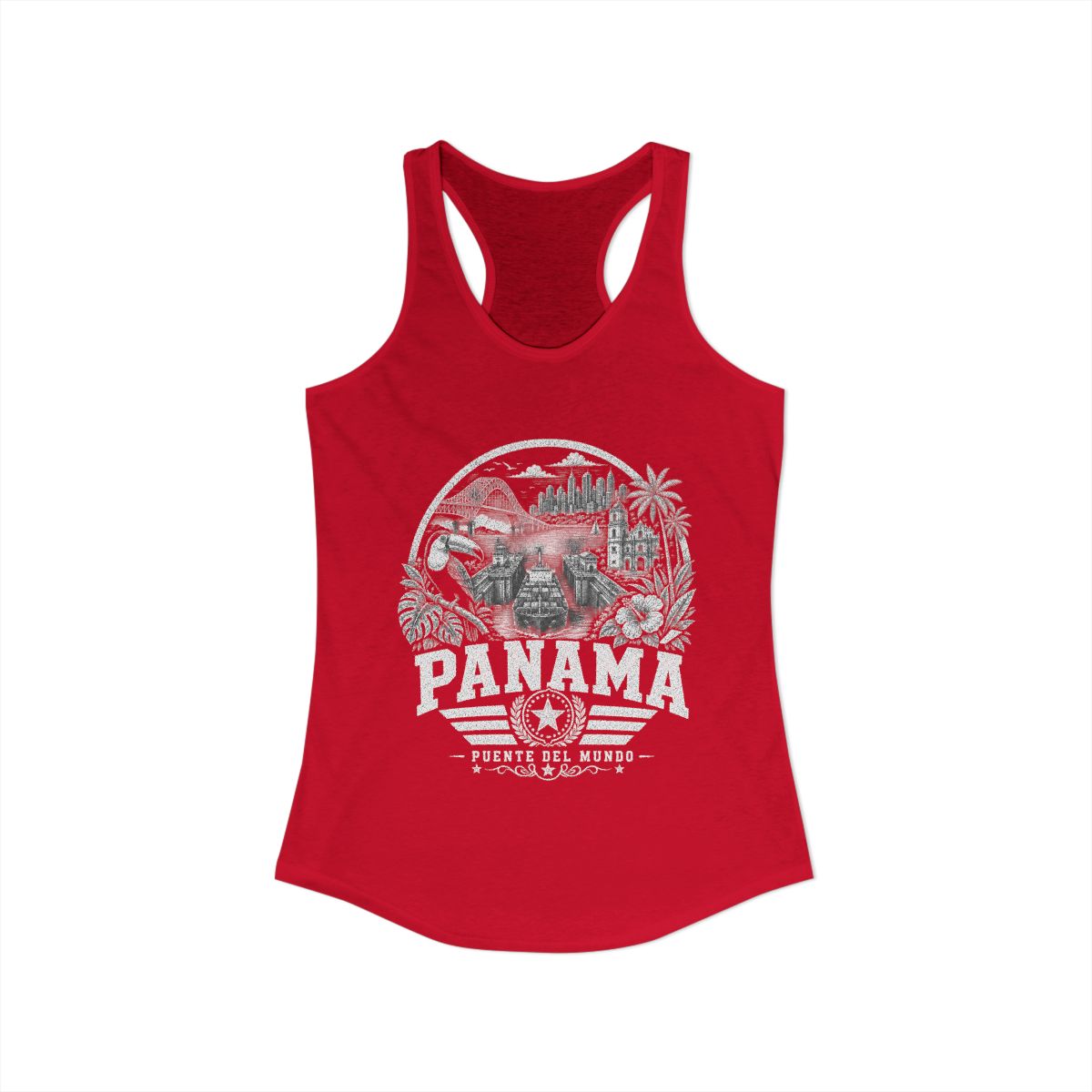 Panama vintage landmarks tank top — iconic landmark design | Nameshi Destinations (view 16)