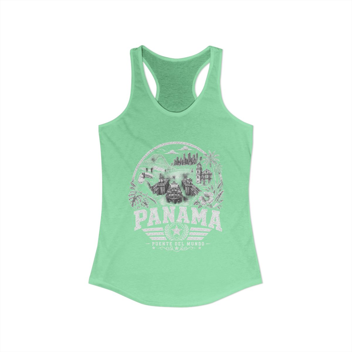 Panama Women's Tank Top — Solid Mint (front)