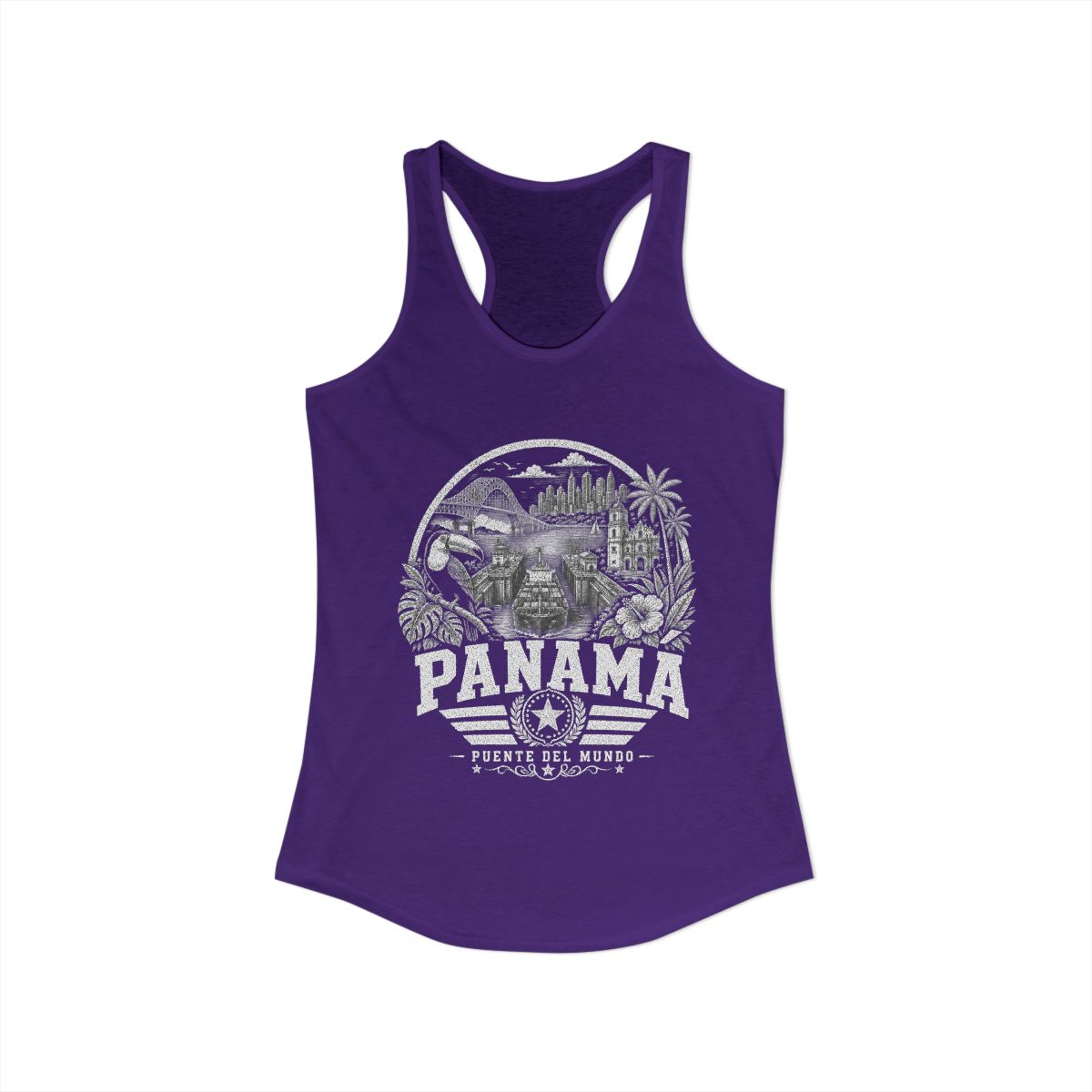 Panama Women's Tank Top — Solid Purple Rush (front)