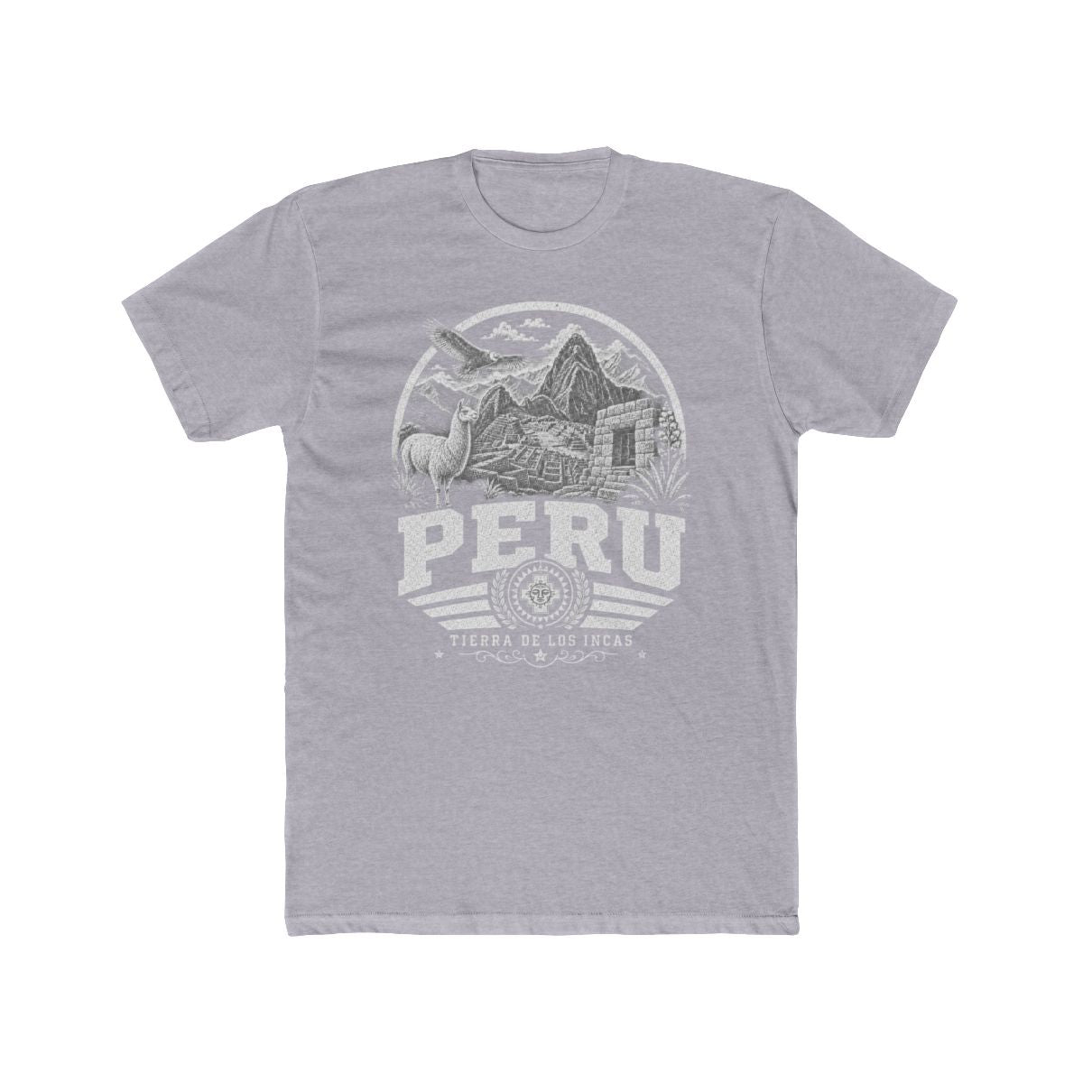 Peru vintage landmarks men's tee — iconic landmark design | Nameshi Destinations (view 3)