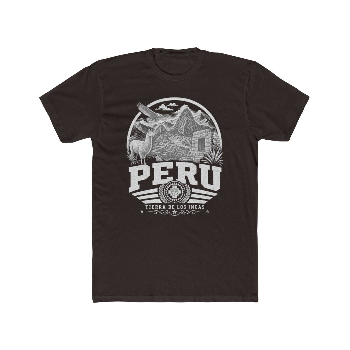 Peru vintage landmarks men's tee — iconic landmark design | Nameshi Destinations (view 2)