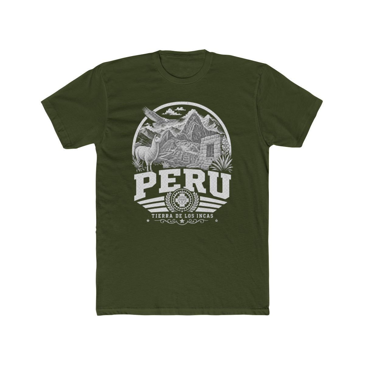 Peru vintage landmarks men's tee — iconic landmark design | Nameshi Destinations (view 4)