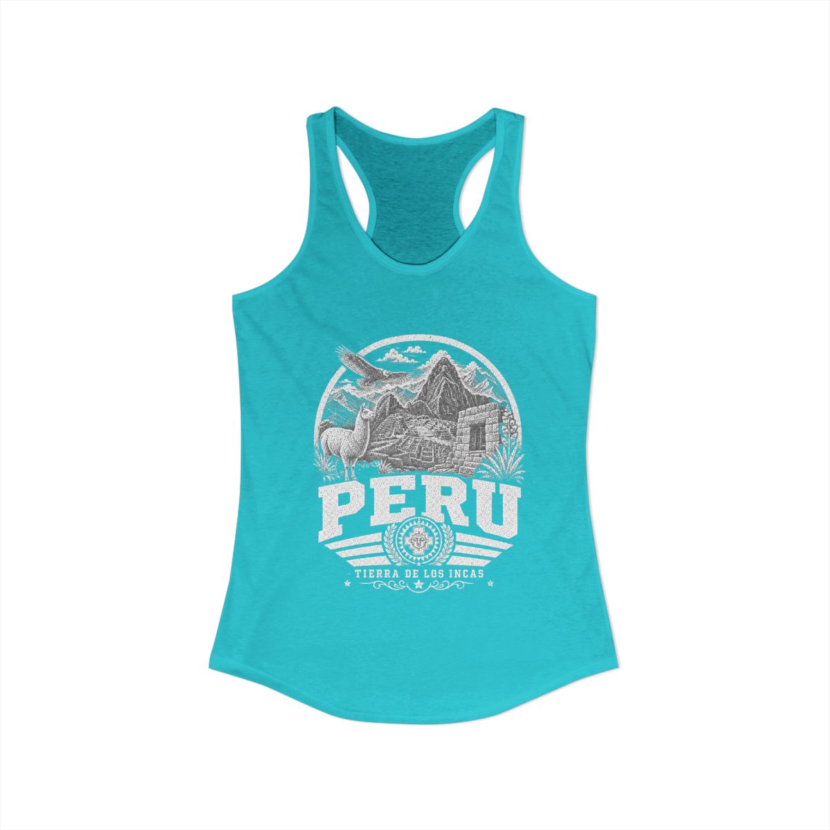Peru vintage landmarks tank top — iconic landmark design | Nameshi Destinations (view 8)