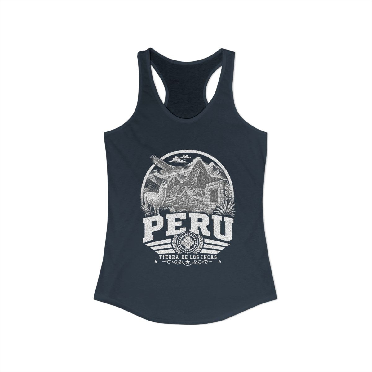 Peru vintage landmarks tank top — iconic landmark design | Nameshi Destinations (view 9)