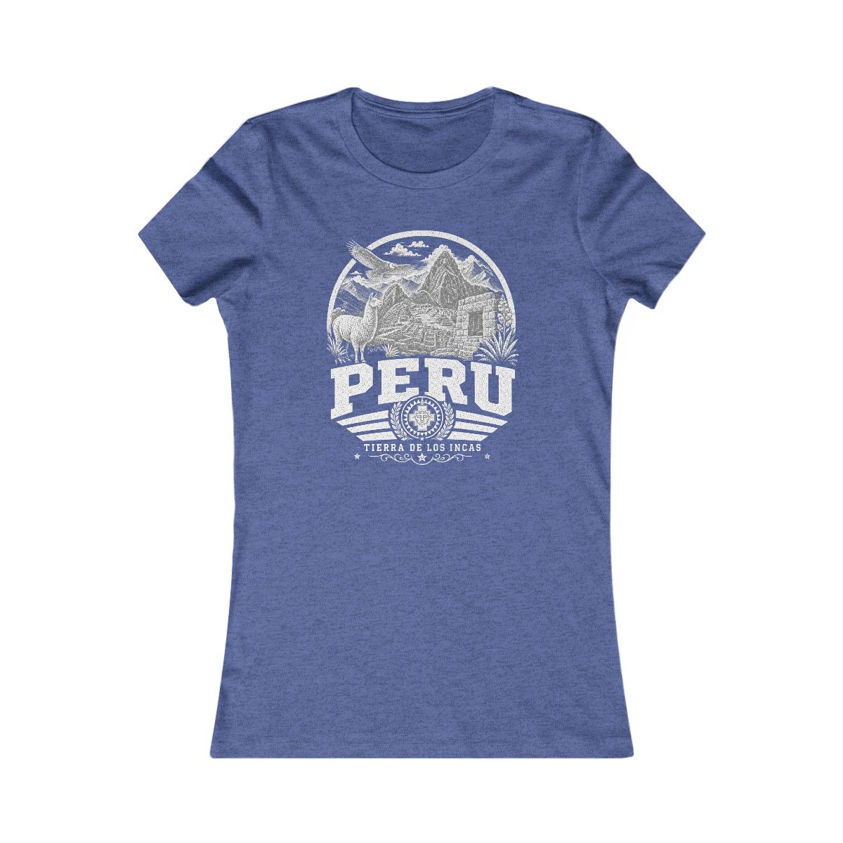 Peru women tee — Heather True Royal