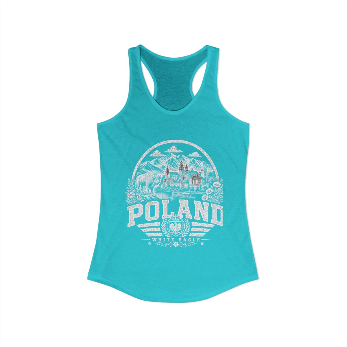 Poland vintage landmarks tank top — iconic landmark design | Nameshi Destinations (view 21)