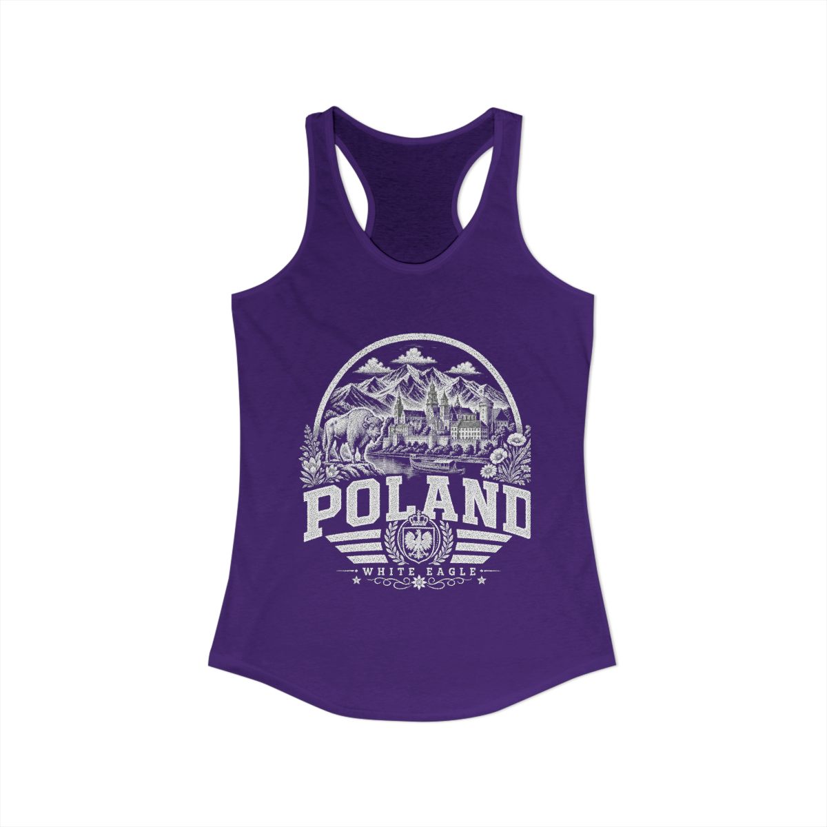 Poland vintage landmarks tank top — iconic landmark design | Nameshi Destinations (view 15)