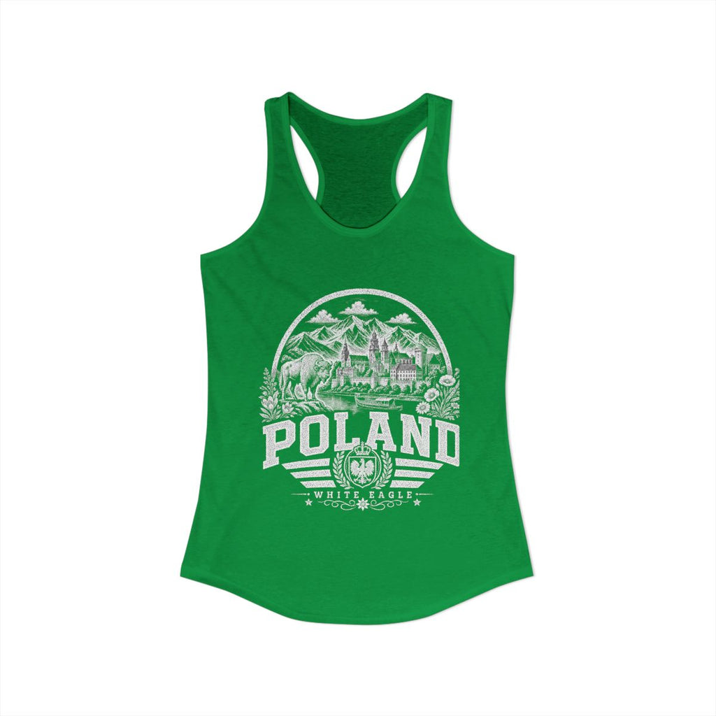 Poland vintage landmarks tank top — iconic landmark design | Nameshi Destinations (view 7)