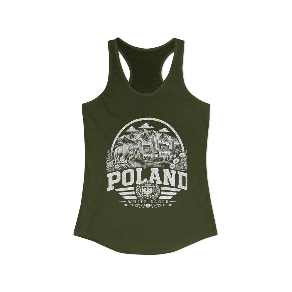 Poland vintage landmarks tank top — iconic landmark design | Nameshi Destinations (view 11)