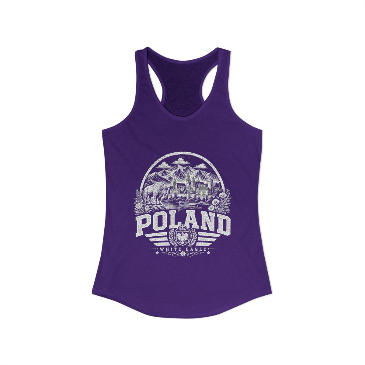 Poland Women's Tank Top — Solid Purple Rush (front)